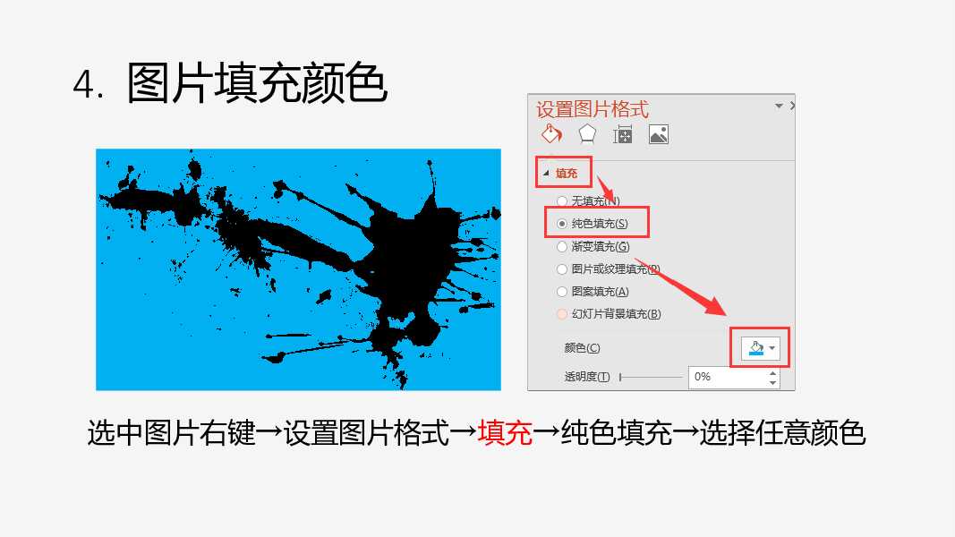 墨迹图片任意换色PPT教程