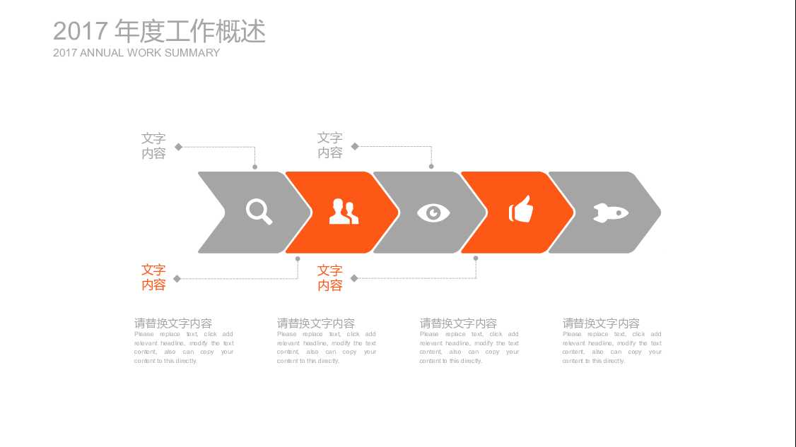 灰橙年终总结工作计划汇报PPT模板